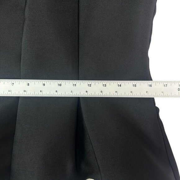 Designer Inspired Black MIni Dress With Floral Embroidery Size Large NWT $799 - Picture 9 of 10